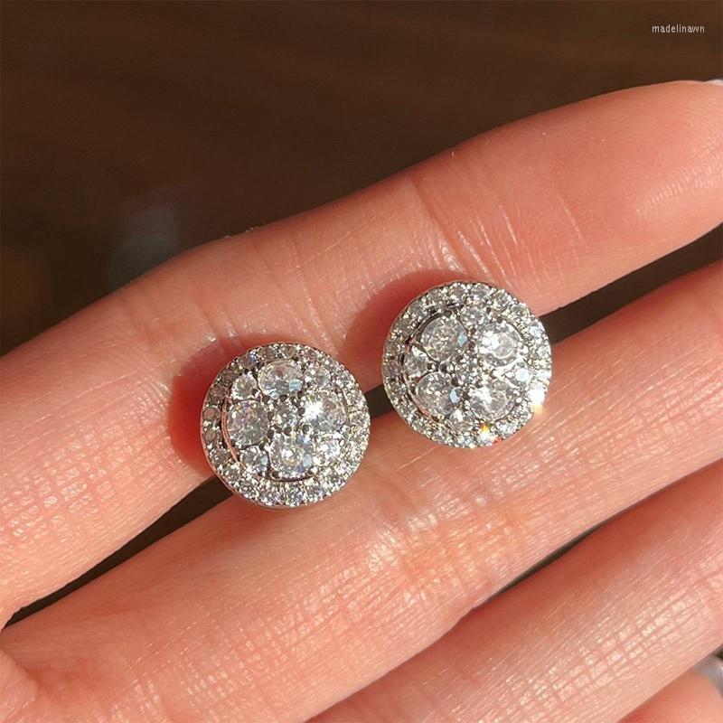 Stud Earrings Full Paved CZ For Women Round Shaped Simple Versatile Bling Cubic Zirconia Statement Jewelry Gift
Stud Earrings Full Paved CZ For Women Round Shaped Simple Versatile Bling Cubic Zirconia Statement Jewelry Gift