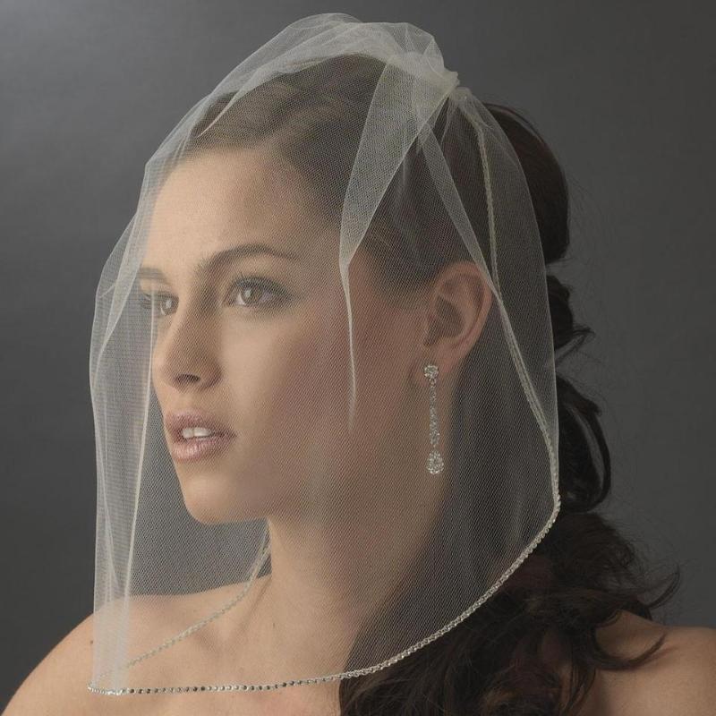 Bridal Veils White With Ivory Short Face Cover Blusher Veil Crystal Edge Comb Velos De Novia
Bridal Veils White With Ivory Short Face Cover Blusher Veil Crystal Edge Comb Velos De Novia