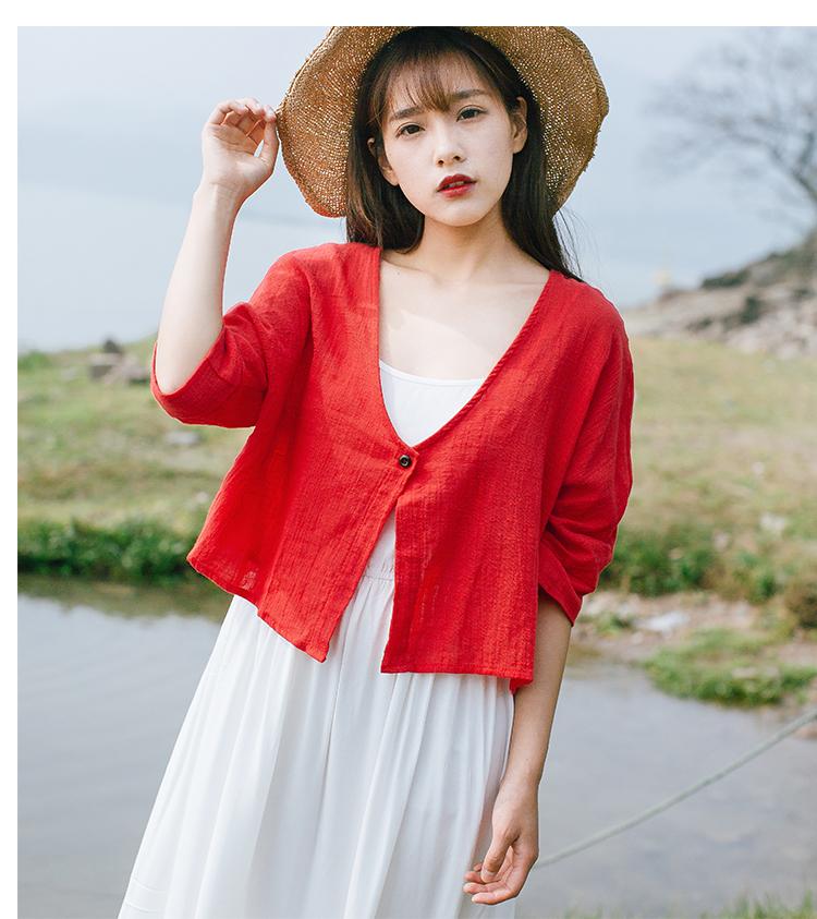 Women's Jackets 2023 Autumn Women One Button Jacket Cotton Linen Soft Bat Sleeve Cardigan Simple Short Style Loose Cloak Female Shrug, Sky blue
Women's Jackets 2023 Autumn Women One Button Jacket Cotton Linen Soft Bat Sleeve Cardigan Simple Short Style Loose Cloak Female Shrug, Sky blue