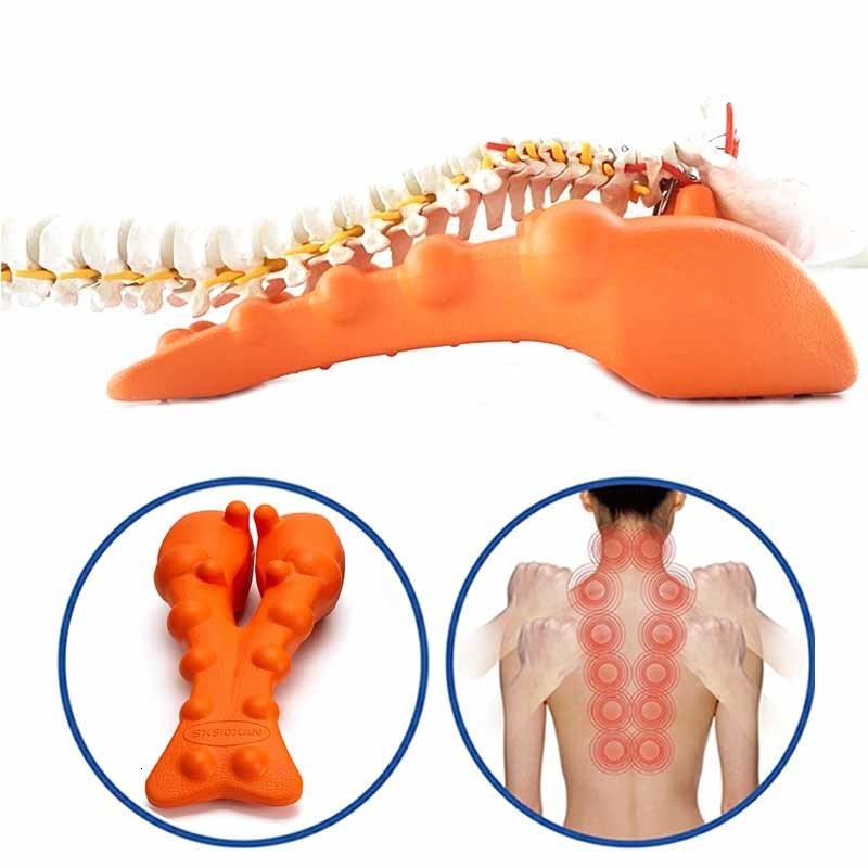 Back Massager Back Stretcher Vertebra Lumbar Spine Traction Back Massager Pain Support Pressure Therapy Brace Health Care Massage for Full Bod 230311