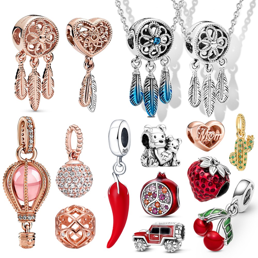 925 silver Fit Pandora Original charms DIY Pendant women Bracelets beads Bangle Dream catcher feathers Fashion Charms Beads
925 silver Fit Pandora Original charms DIY Pendant women Bracelets beads Bangle Dream catcher feathers Fashion Charms Beads