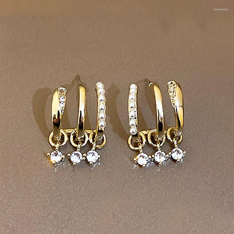 Hoop Earrings Trendy Micro Pave Zircon For Women Three Ear Ring Gold Circle CZ Female Jewelry Accessories
Hoop Earrings Trendy Micro Pave Zircon For Women Three Ear Ring Gold Circle CZ Female Jewelry Accessories