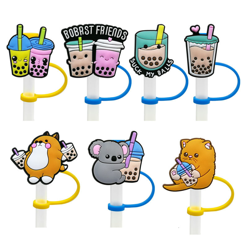 Shoe Parts Accessories Bulk Sale Drinking Straw Toppers Mexico Straws Cap Dogs Bad Bunny Dust Prevent Cover Halloween 230311