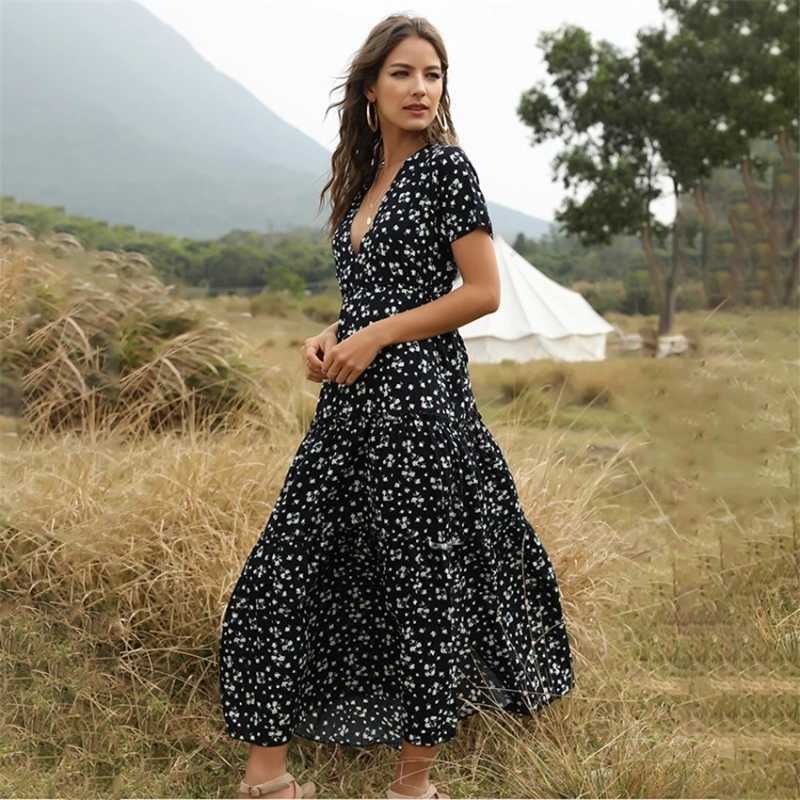 Casual Dresses 2021 Summer Beach Holiday Dress Women Casual Floral Print Elegant Boho Long Dress Ruffle Short-Sleeve V-neck Sexy Party Robe G230311, Blue
Casual Dresses 2021 Summer Beach Holiday Dress Women Casual Floral Print Elegant Boho Long Dress Ruffle Short-Sleeve V-neck Sexy Party Robe G230311, Blue