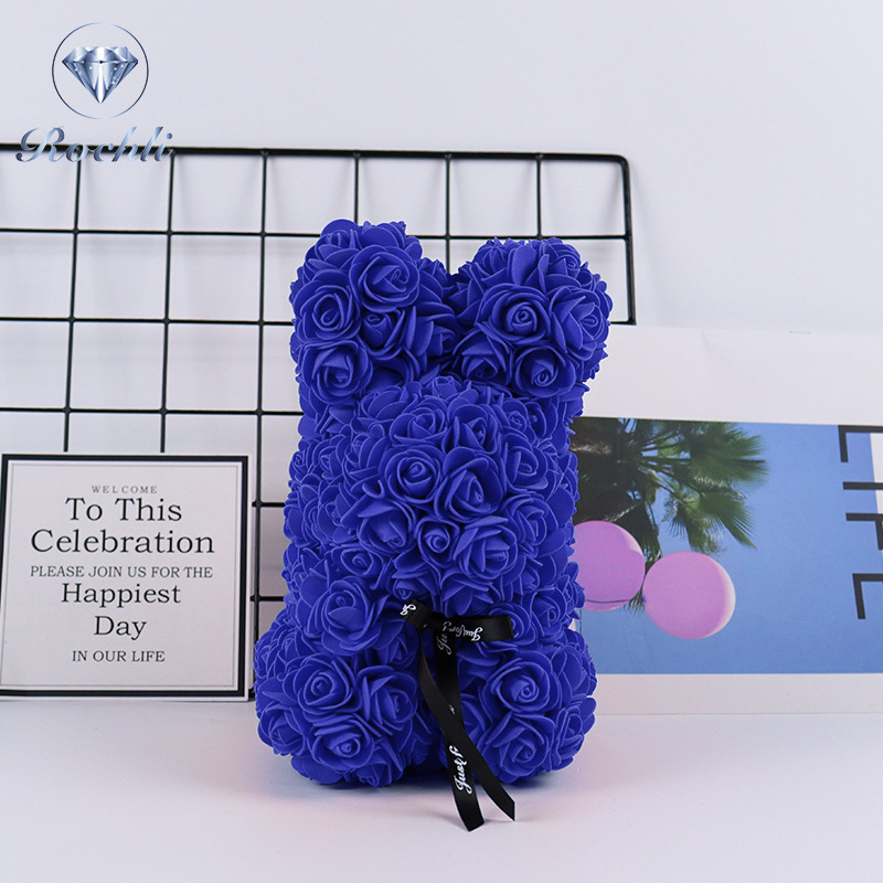 Other Event Party Supplies 25cm Immortal Rose Rabbit Gift Bunny Mothers Day DIY Simulation Flower Happy Easter Day Party Decor Kids Favor Valentine 