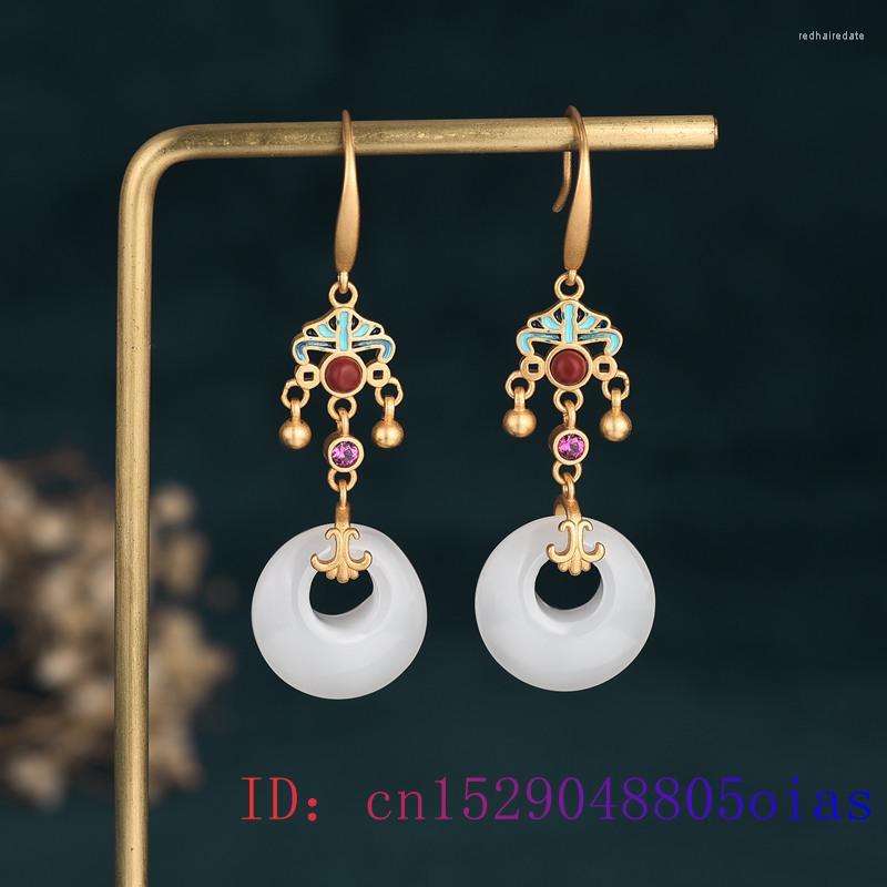 Dangle Earrings White Jade Doughnut 925 Silver Natural Amulet Women Crystal Chalcedony Gemstone Zircon Charm Fashion Jewelry Agate
Dangle Earrings White Jade Doughnut 925 Silver Natural Amulet Women Crystal Chalcedony Gemstone Zircon Charm Fashion Jewelry Agate