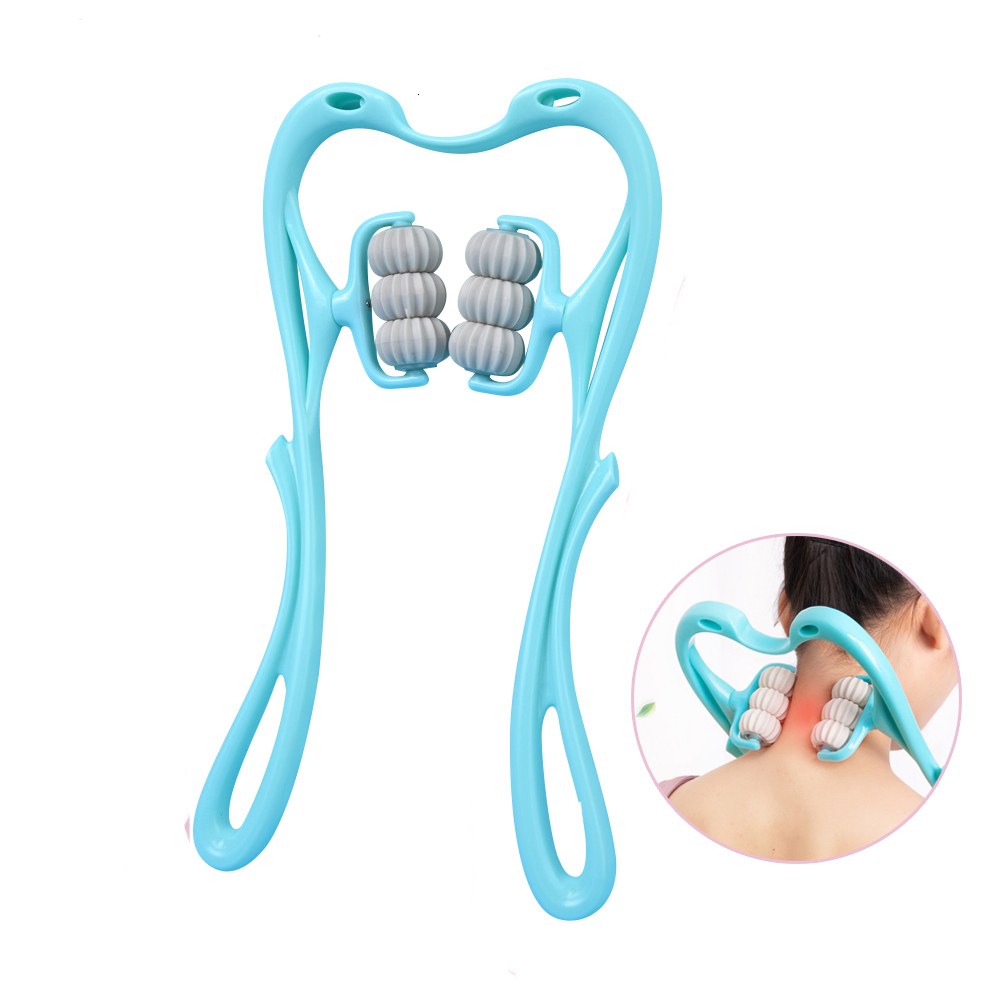 Other Massage Items Upgrade Manual Cervical Massager Roller Neck Pain Relief Aid Fatigue Multifunction Body Relaxing Massage Health Care Device 230311