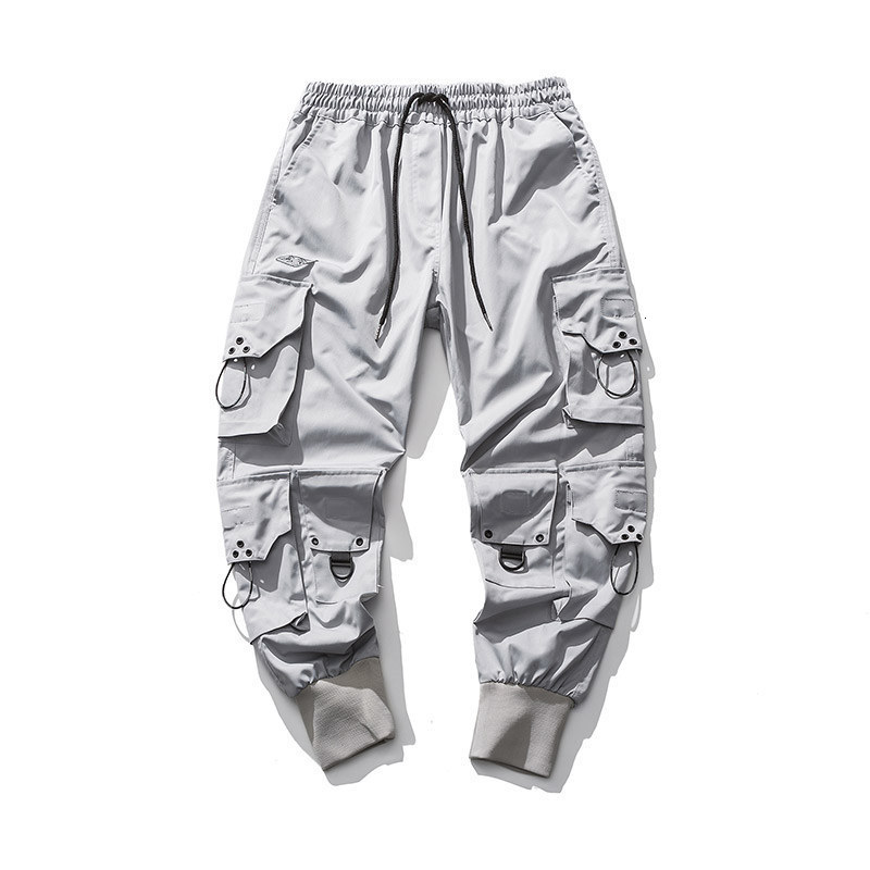 Men's Pants HOUZHOU Black Cargo Joggers Hip Hop Techwear Hippie Trousers for Streetwear Plus Size Pockets Oversize 230311