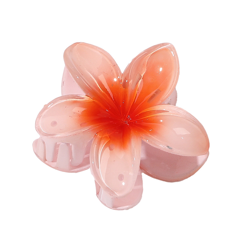 New Women Girls Cute Ribbon Candy Colors Big Flower Plastic Hair Claws Sweet Hair Holder Clip Hairpin Headband Fashion Hair Accessories 1898
