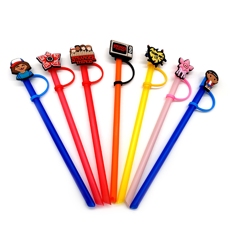 Shoe Parts Accessories Bulk Sale Drinking Straw Toppers Mexico Straws Cap Dogs Bad Bunny Dust Prevent Cover Halloween 230311
