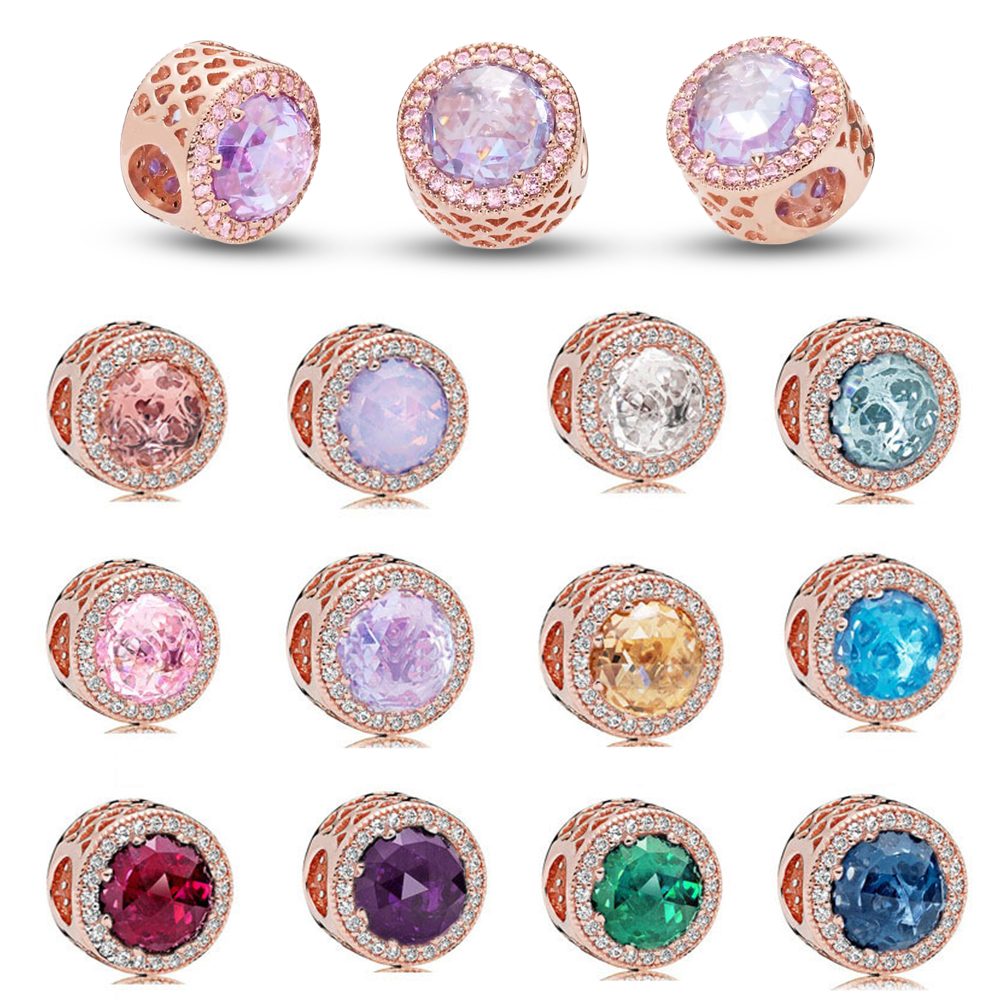 925 silver Fit Pandora Original charms DIY Pendant women Bracelets beads Shiny Rose Gold Rose Gold Charm Zircon Beads
925 silver Fit Pandora Original charms DIY Pendant women Bracelets beads Shiny Rose Gold Rose Gold Charm Zircon Beads
