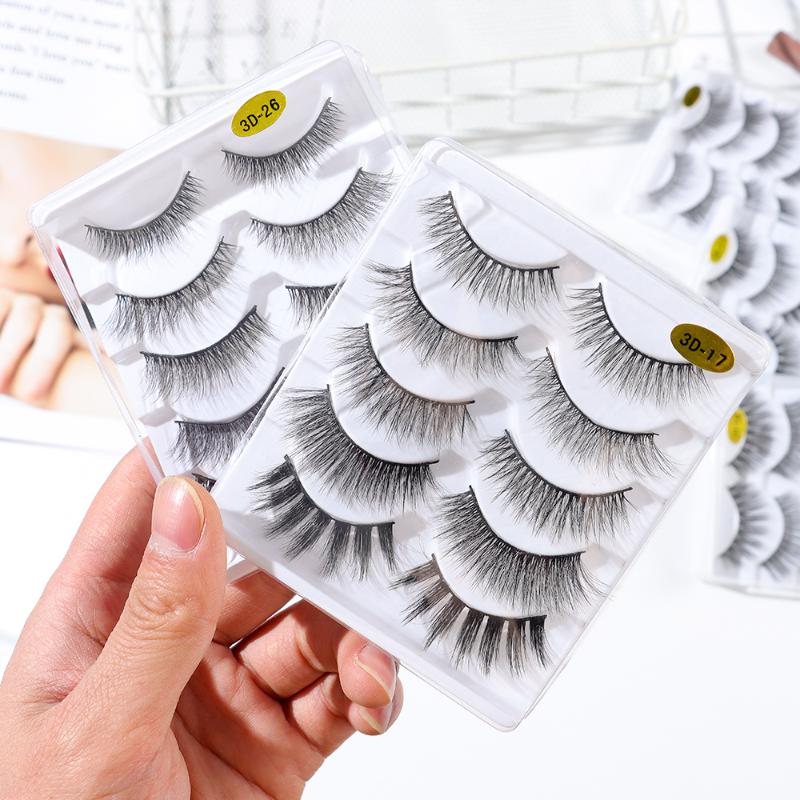 False Eyelashes 5Pairs Mixed Style 3D Natural Makeup Long Wispy Eyelash Handmade Soft Hair Cross Lashes Extension ToolsFalse
False Eyelashes 5Pairs Mixed Style 3D Natural Makeup Long Wispy Eyelash Handmade Soft Hair Cross Lashes Extension ToolsFalse
