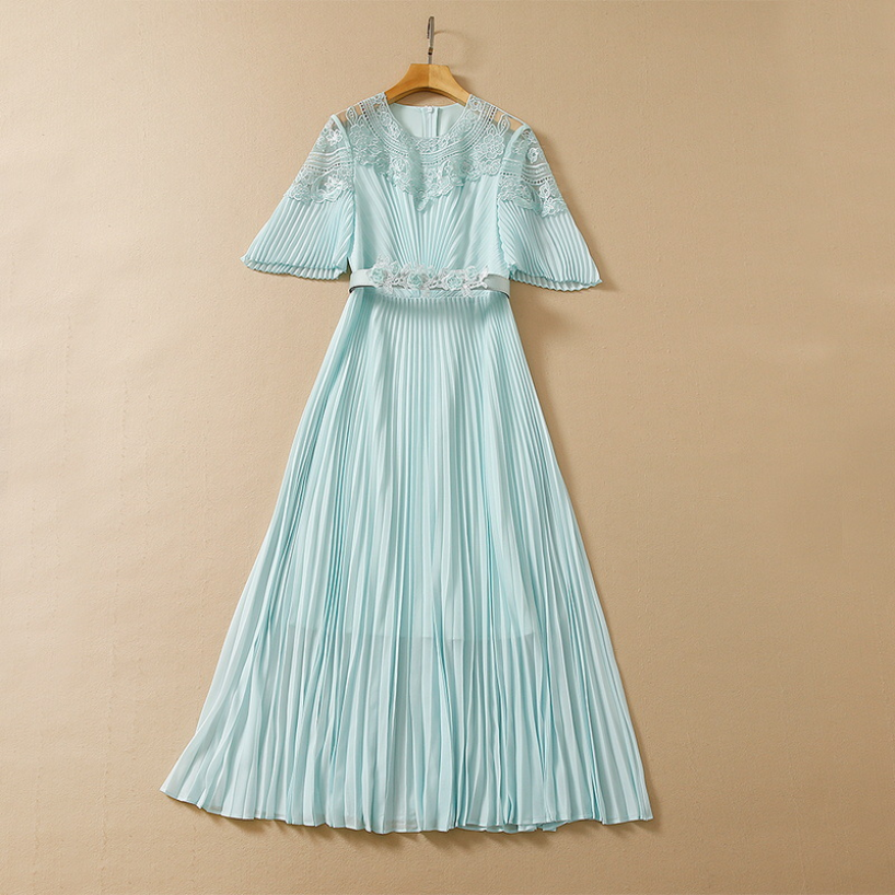 Summer Short Sleeve Dress Round Neck Pink Solid Color Tulle Chiffon Embroidery Pleated Mid-Calf Plus Size XXL Elegant Casual Dresses 22Q042325
Summer Short Sleeve Dress Round Neck Pink Solid Color Tulle Chiffon Embroidery Pleated Mid-Calf Plus Size XXL Elegant Casual Dresses 22Q042325