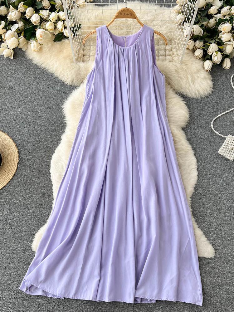 Casual Dresses ZCWXM Purple Beach Maxi Dress Women Party Loose Tank Sleeveless O-neck Robe Office Ladies Korean Solid Boho Long Elegant, Lavender
Casual Dresses ZCWXM Purple Beach Maxi Dress Women Party Loose Tank Sleeveless O-neck Robe Office Ladies Korean Solid Boho Long Elegant, Lavender