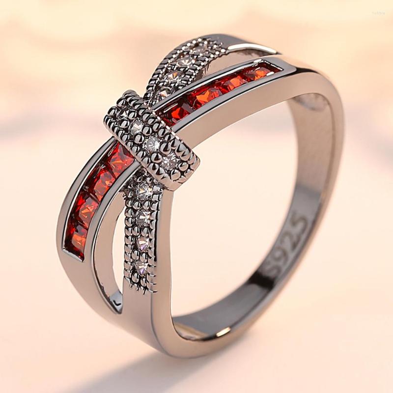 Wedding Rings Ladies Engagement X-shaped Pink Black Ring Charm Zircon Metal Colorful Decoration Set Party Jewelry Gift
Wedding Rings Ladies Engagement X-shaped Pink Black Ring Charm Zircon Metal Colorful Decoration Set Party Jewelry Gift