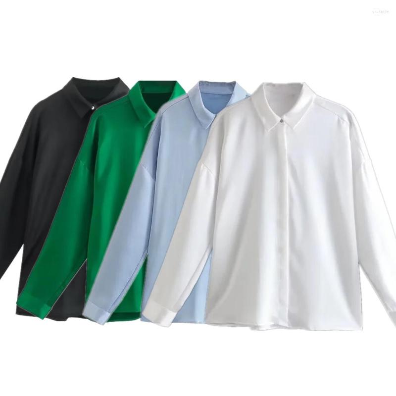 Women's Blouses Maxdutti Autumn England Style Fashion Simple Satin Shirt Tops Solid Long Sleeve Casual Blouse Women, Green
Women's Blouses Maxdutti Autumn England Style Fashion Simple Satin Shirt Tops Solid Long Sleeve Casual Blouse Women, Green