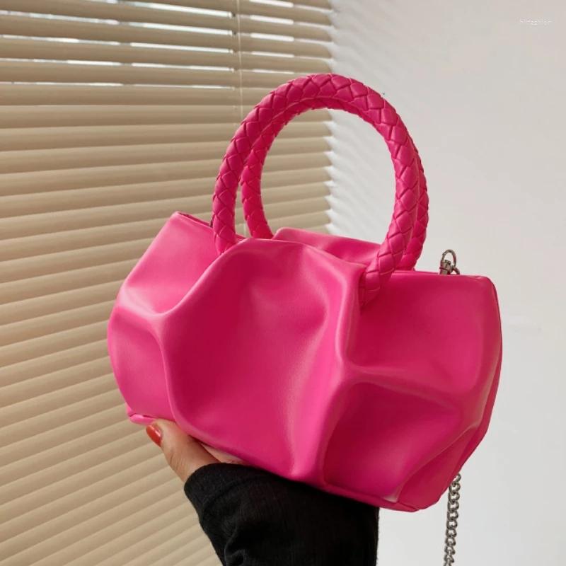 Evening Bags Solid Color Pleated Small Totes With Woven Handle 2023 Summer PU Leather Women's Designer Handbag Chain Shoulder Messenger, White
Evening Bags Solid Color Pleated Small Totes With Woven Handle 2023 Summer PU Leather Women's Designer Handbag Chain Shoulder Messenger, White
