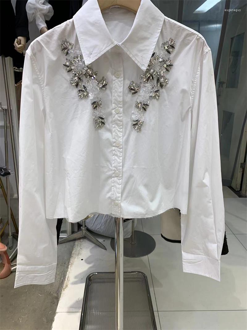 Women' Blouses 2023 Spring French Chic Luxury Diamonds Shirts For Women Vintage Elegant Lady Full Sleeves Lapel Blouse Female Tops Y3637, White
Women' Blouses 2023 Spring French Chic Luxury Diamonds Shirts For Women Vintage Elegant Lady Full Sleeves Lapel Blouse Female Tops Y3637, White