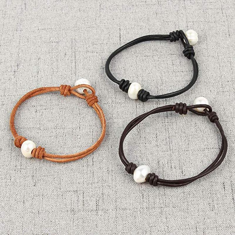 Strand Vintage Freshwater Pearl Leather Cord Bracelet Gothic Genuine 3 Colors For Women Daily Accessories Gift
Strand Vintage Freshwater Pearl Leather Cord Bracelet Gothic Genuine 3 Colors For Women Daily Accessories Gift
