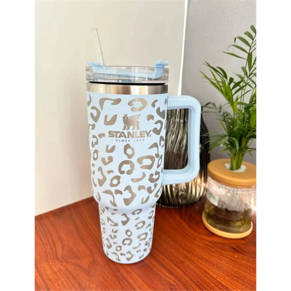Leopard Print Stanley With 40oz Logo Tumbler Stainless Steel Handle Lid Straw Big Capacity Beer Mug Water Bottle Powder Coating Outdoor Camping Cup, Multi-color
Leopard Print Stanley With 40oz Logo Tumbler Stainless Steel Handle Lid Straw Big Capacity Beer Mug Water Bottle Powder Coating Outdoor Camping Cup, Multi-color