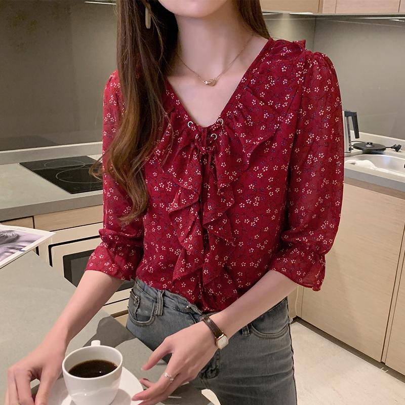 Women' Blouses & Shirts Fashion Female Floral Retro Chiffon Casual Shirt Office Ladies Blouse Summer For Women, Red
Women' Blouses & Shirts Fashion Female Floral Retro Chiffon Casual Shirt Office Ladies Blouse Summer For Women, Red