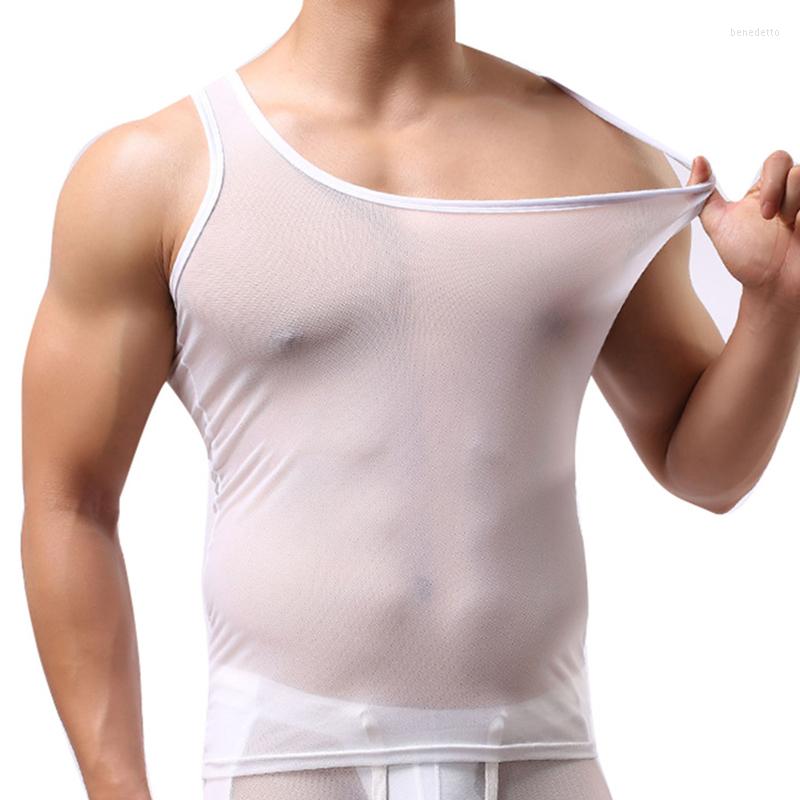 Men' Tank Tops Fashion Men Transparent Mesh Fabric See Though Sleeveless Breathable Tight-fitting Vest, White
Men' Tank Tops Fashion Men Transparent Mesh Fabric See Though Sleeveless Breathable Tight-fitting Vest, White