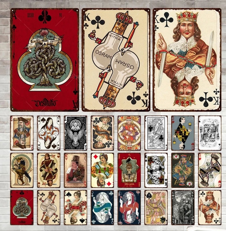 Playing Card Metal Tin Sign Classic Poker Iron Plate Retro Decor Plaque Bar Garage Decoration Poster Poker Sticker Iron Painting Personalized Art Decor 30X20CM w01
Playing Card Metal Tin Sign Classic Poker Iron Plate Retro Decor Plaque Bar Garage Decoration Poster Poker Sticker Iron Painting Personalized Art Decor 30X20CM w01