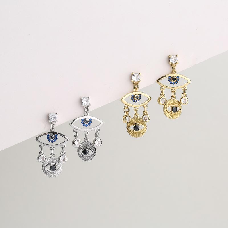 Hoop Earrings HECHENG Gold Silver Color Tassel Eye Dangle For Women CZ Crystal Drop Fashion Jewelry Wholesale
Hoop Earrings HECHENG Gold Silver Color Tassel Eye Dangle For Women CZ Crystal Drop Fashion Jewelry Wholesale