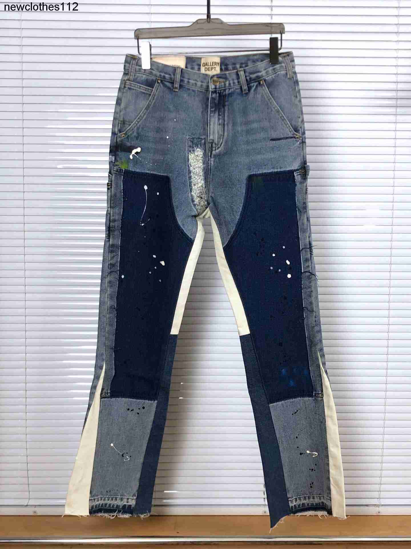 designer men Galleryes splashing micro speaker deconstruction dept splicing tooling jeans men, Light blue
designer men Galleryes splashing micro speaker deconstruction dept splicing tooling jeans men, Light blue