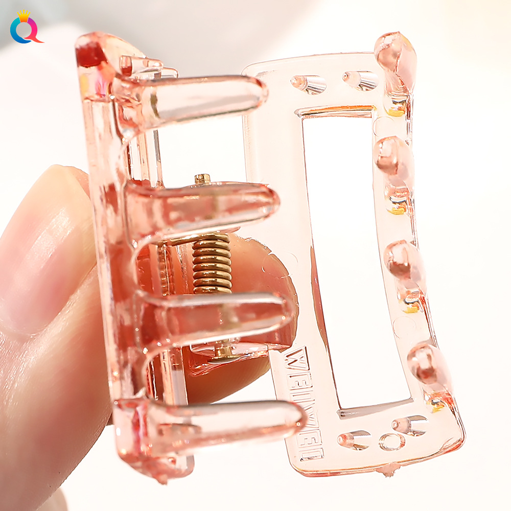 Color Transparent 4cm Mini Hair Claw Ribbon Hair Clips Accessory Korean Cute Girls Lovely Hairpins Barrette Fashion Hair Accessories 1905