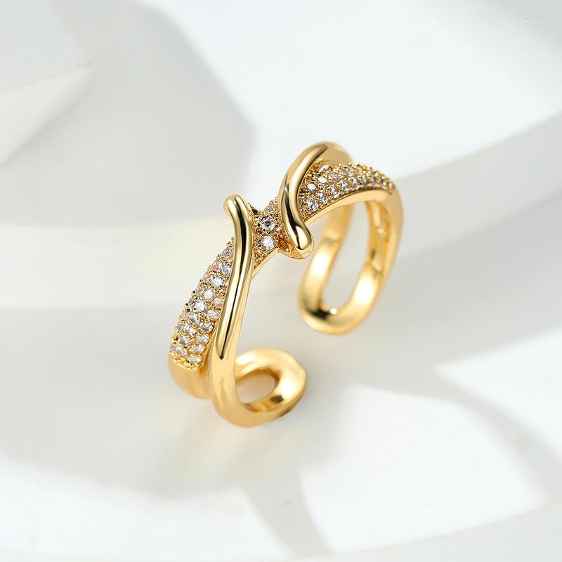 Wedding Rings Female Cross Prism Crystal One Ring Charm Yellow Gold Color For Women Bride Stone Engagement Adjust Open
Wedding Rings Female Cross Prism Crystal One Ring Charm Yellow Gold Color For Women Bride Stone Engagement Adjust Open