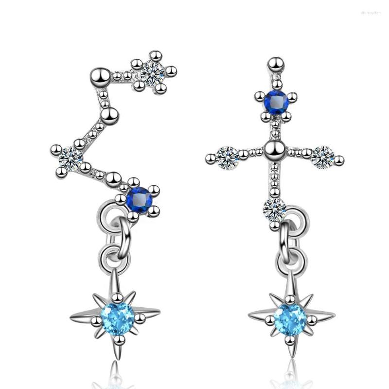 Stud Earrings Big Dipper Star Silver Color Earring Zircon Tassel For Women Blue Fashion Jewerly Aretes De Mujer
Stud Earrings Big Dipper Star Silver Color Earring Zircon Tassel For Women Blue Fashion Jewerly Aretes De Mujer