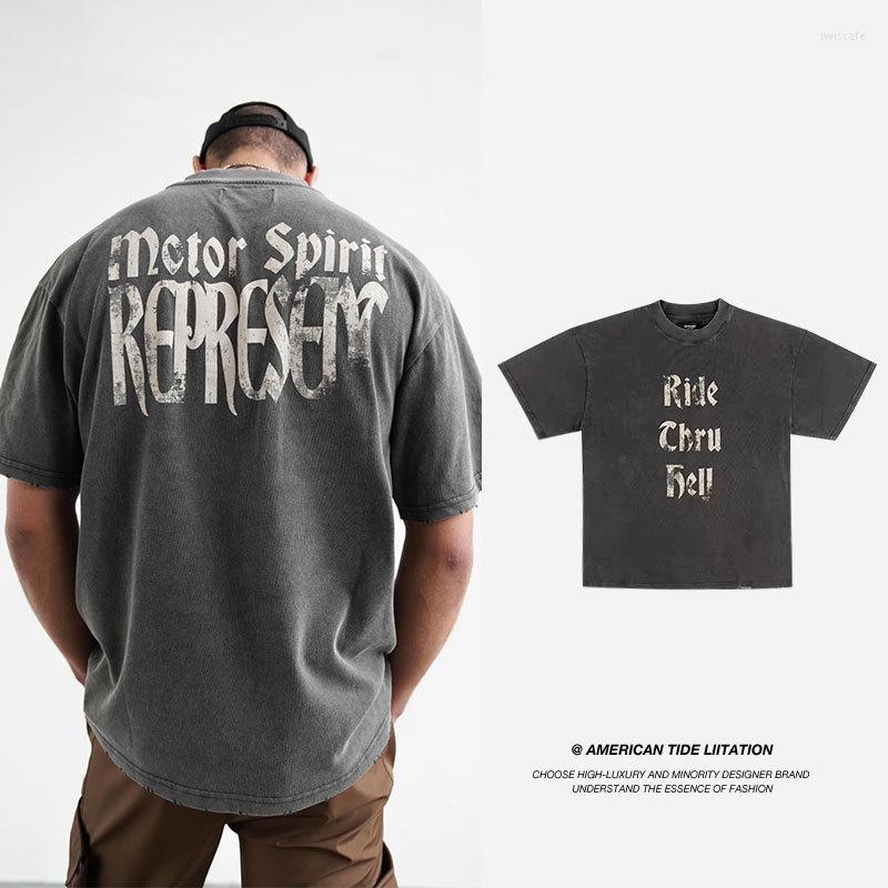 Men' T Shirts 2023 Washed Short Sleeve European And American High Street Fashion Brand Letter Printed Distressed Worn T-shirt, Black
Men' T Shirts 2023 Washed Short Sleeve European And American High Street Fashion Brand Letter Printed Distressed Worn T-shirt, Black