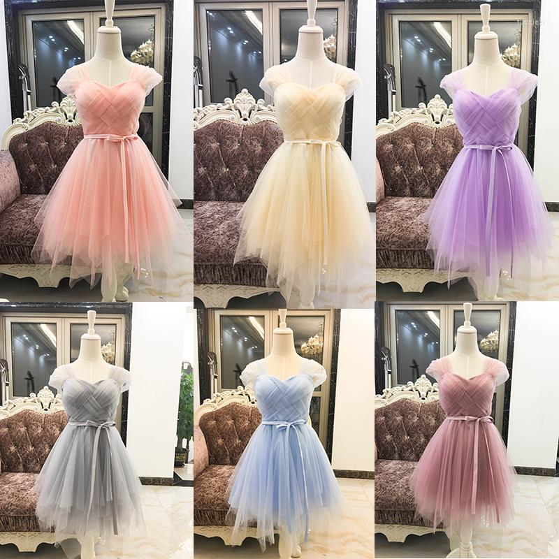 Casual Dresses Women Tulle Prom Robe Black White Pink Bride Sister Dress Girl Graduation Vestidos Purple Short Gown
Casual Dresses Women Tulle Prom Robe Black White Pink Bride Sister Dress Girl Graduation Vestidos Purple Short Gown
