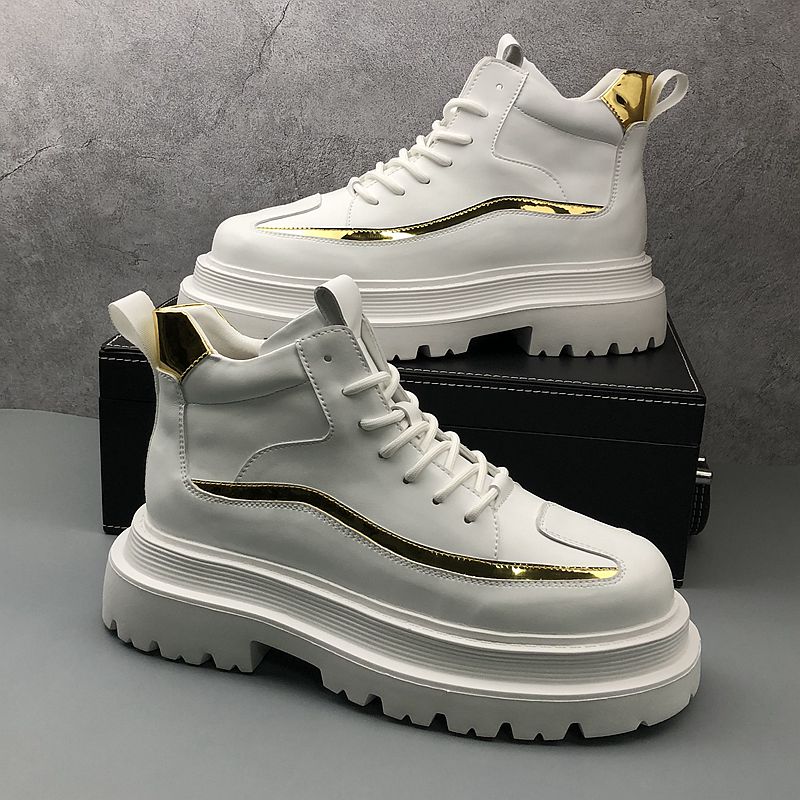 Italian Designer Dress Wedding Party Shoes Autumn Fashion High-Top Leather Sports Casual Sneakers Round Toe Thick Bottom Business Leisure Walking Loafers C245, White gold
Italian Designer Dress Wedding Party Shoes Autumn Fashion High-Top Leather Sports Casual Sneakers Round Toe Thick Bottom Business Leisure Walking Loafers C245, White gold