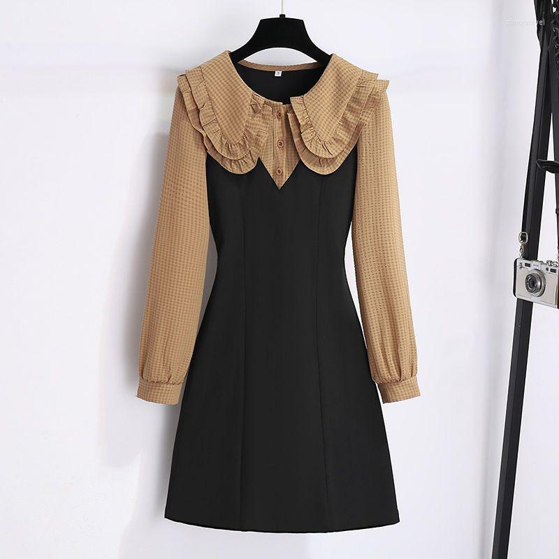 Casual Dresses Women Dress Spring Autumn Doll Collar Fake Two-piece Splicing Elegant Long Sleeve Ladies Vestidos, White
Casual Dresses Women Dress Spring Autumn Doll Collar Fake Two-piece Splicing Elegant Long Sleeve Ladies Vestidos, White