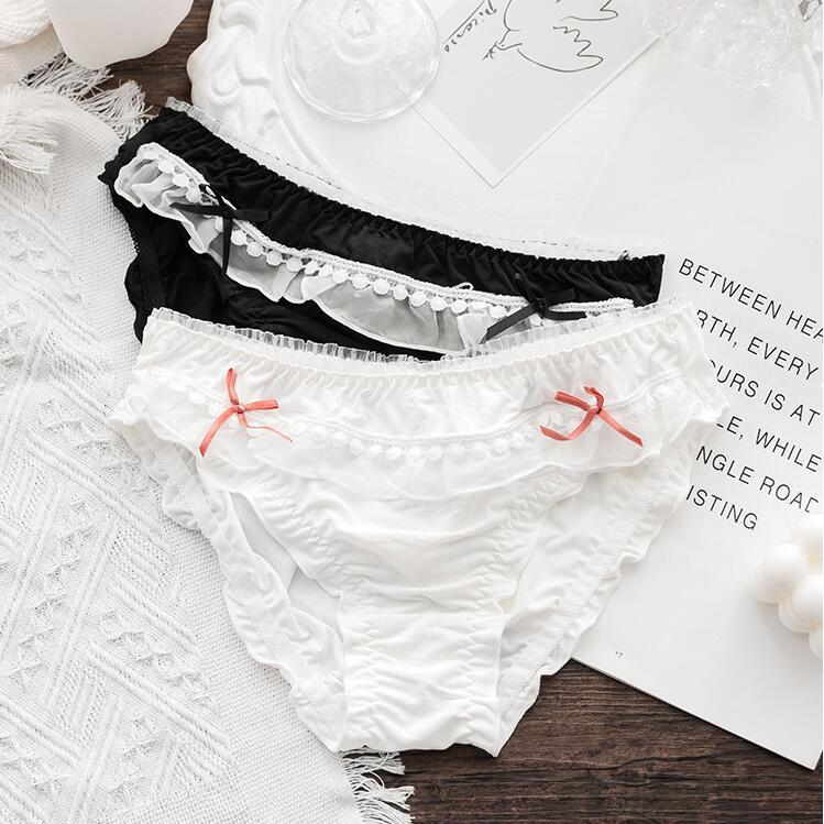 Women's Panties Lace Cute Women's Kawaii Bowknot Low Waist Briefs Ice Silk Ruffles Underpants Sexy Sweet Lolita Student Girl Underwear, Black
Women's Panties Lace Cute Women's Kawaii Bowknot Low Waist Briefs Ice Silk Ruffles Underpants Sexy Sweet Lolita Student Girl Underwear, Black