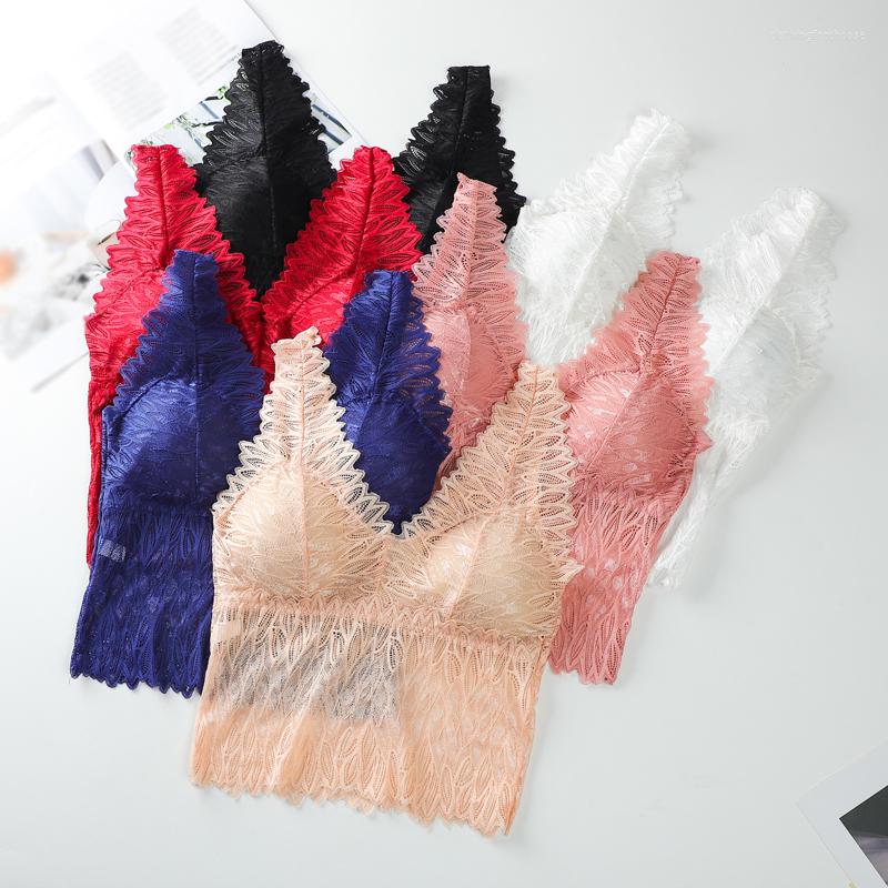 Bras Summer Sexy Lace Bralette Women Hollow Out Tank Tops Deep V-neck Sleeveless Solid Color Vest Camisole
Bras Summer Sexy Lace Bralette Women Hollow Out Tank Tops Deep V-neck Sleeveless Solid Color Vest Camisole