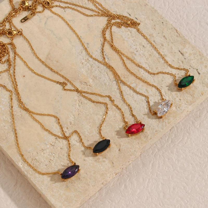 Pendant Necklaces 2023 Vintage Marquise Shape Natural Colored Zircon 18K Gold Plated Waterproof Jewelry For Women
Pendant Necklaces 2023 Vintage Marquise Shape Natural Colored Zircon 18K Gold Plated Waterproof Jewelry For Women