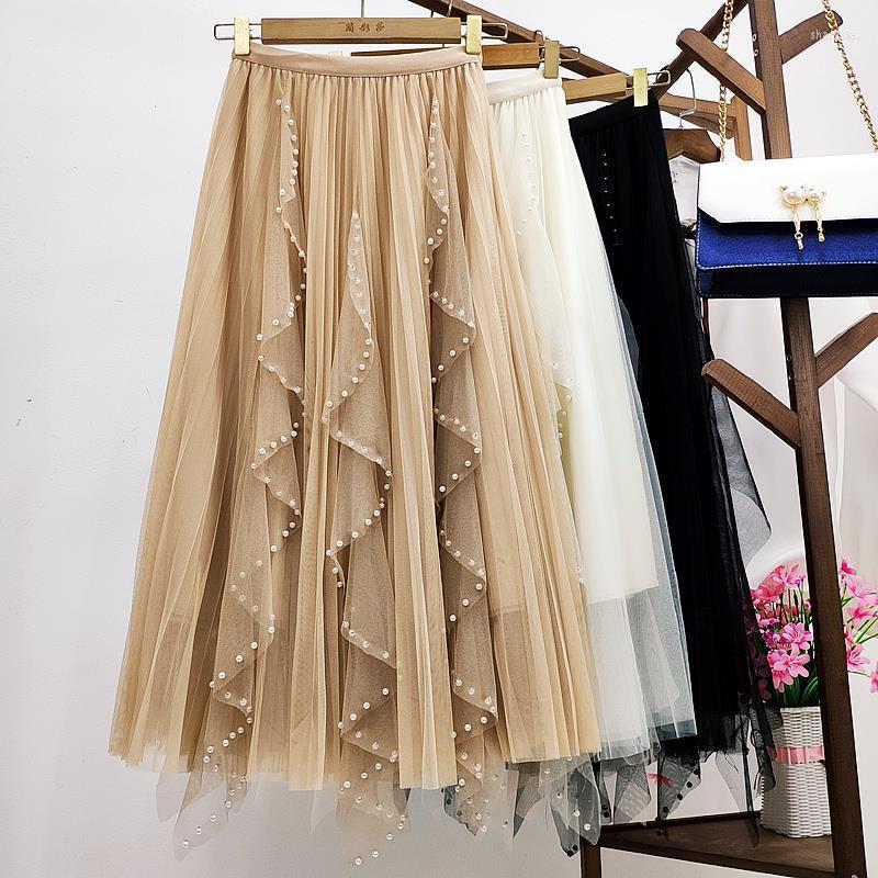Skirts 2023 Women Spring Autumn Fashion High Waist Mesh Female Long Loose Pleated Ladies Casual Big Swing P989, Black
Skirts 2023 Women Spring Autumn Fashion High Waist Mesh Female Long Loose Pleated Ladies Casual Big Swing P989, Black