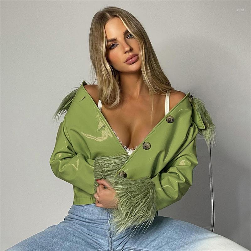 Women' Jackets Women Plush Leather Long Sleeve Lapel Zipper Casual Party Street Short Cropped Cardigan Coat
Women' Jackets Women Plush Leather Long Sleeve Lapel Zipper Casual Party Street Short Cropped Cardigan Coat