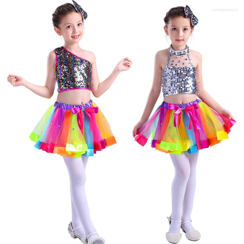 Stage Wear Children's Sequin Jazz Dance Gauze Skirt Performance Costume Girls Colorful Pom Skirts Tops Modern Ballet Boys Suits
Stage Wear Children's Sequin Jazz Dance Gauze Skirt Performance Costume Girls Colorful Pom Skirts Tops Modern Ballet Boys Suits