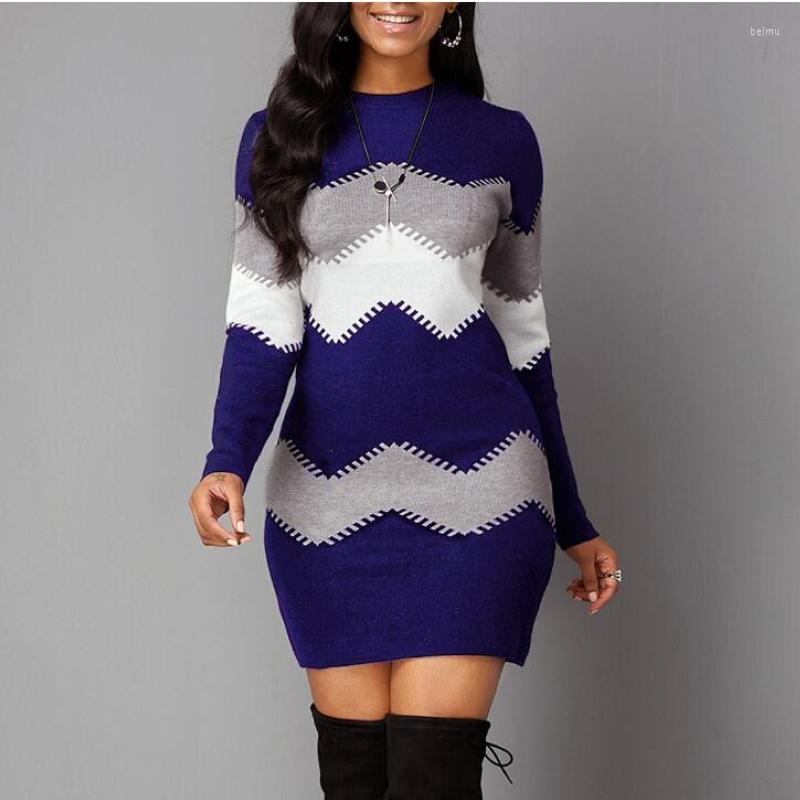 Casual Dresses 2023 Winter Long-sleeved Dress Women Fashion O-neck Wave Striped Sexy Slim-fit Mini Ladies Vintage Sweater, Style5
Casual Dresses 2023 Winter Long-sleeved Dress Women Fashion O-neck Wave Striped Sexy Slim-fit Mini Ladies Vintage Sweater, Style5