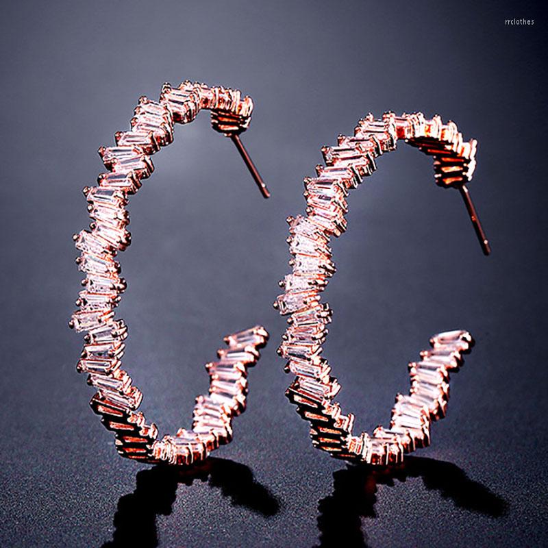 Hoop Earrings Cubic Zirconia Earring Women Trendy Baguette Circle Wedding Girls Gifts Jewelry Accessories
Hoop Earrings Cubic Zirconia Earring Women Trendy Baguette Circle Wedding Girls Gifts Jewelry Accessories