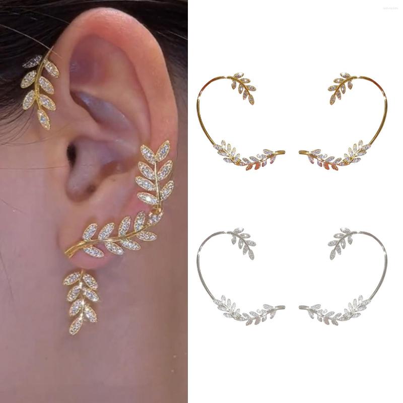 Backs Earrings Diamond-studded Leaf Detachable Two-wear Stud Women's Ear Clips Wrap Cuff For Women
Backs Earrings Diamond-studded Leaf Detachable Two-wear Stud Women's Ear Clips Wrap Cuff For Women