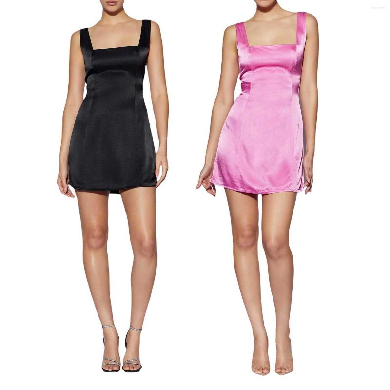 Casual Dresses Women' Sleeveless Slip Dress Shine Solid Color Square Neck Back Tie-Up Slim A-Line Tank For Party Beach, Black
Casual Dresses Women' Sleeveless Slip Dress Shine Solid Color Square Neck Back Tie-Up Slim A-Line Tank For Party Beach, Black