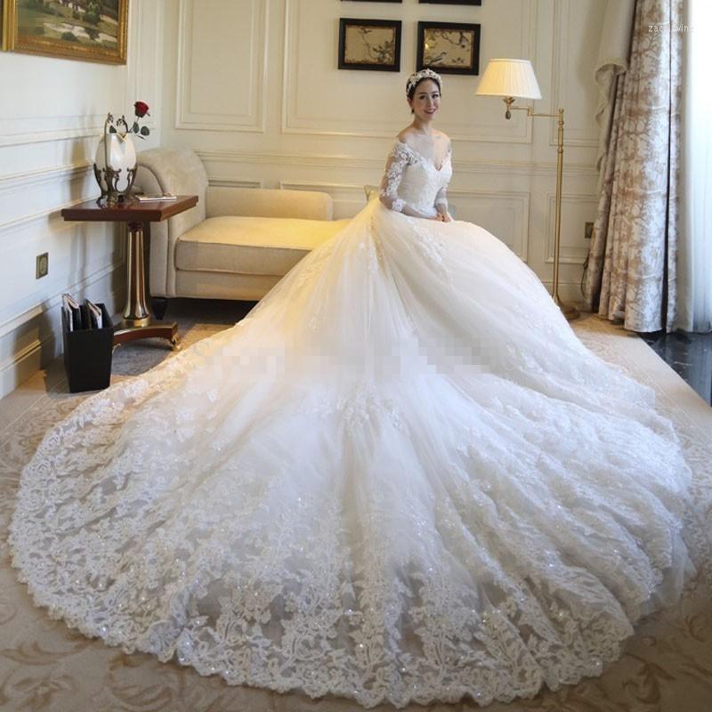 Wedding Dress Luxury A Line Dresses Netting Satin Applique Beading V Neck Floor Length Bridal Gown Chapel Train Zipper Back, White
Wedding Dress Luxury A Line Dresses Netting Satin Applique Beading V Neck Floor Length Bridal Gown Chapel Train Zipper Back, White
