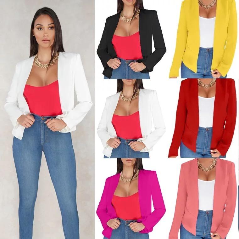 Women's Suits & Blazers 2023 Autumn Women Short Sexy Thin Section Leisure Suit, Yellow