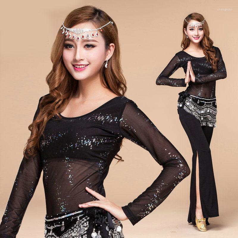 Stage Wear Sexy Sequin Oriental Belly Dance Costumes Bellydance Set Top Pant Belt For Women Bollywood Dancing Clothes Dancer, Blue long sleeves
Stage Wear Sexy Sequin Oriental Belly Dance Costumes Bellydance Set Top Pant Belt For Women Bollywood Dancing Clothes Dancer, Blue long sleeves