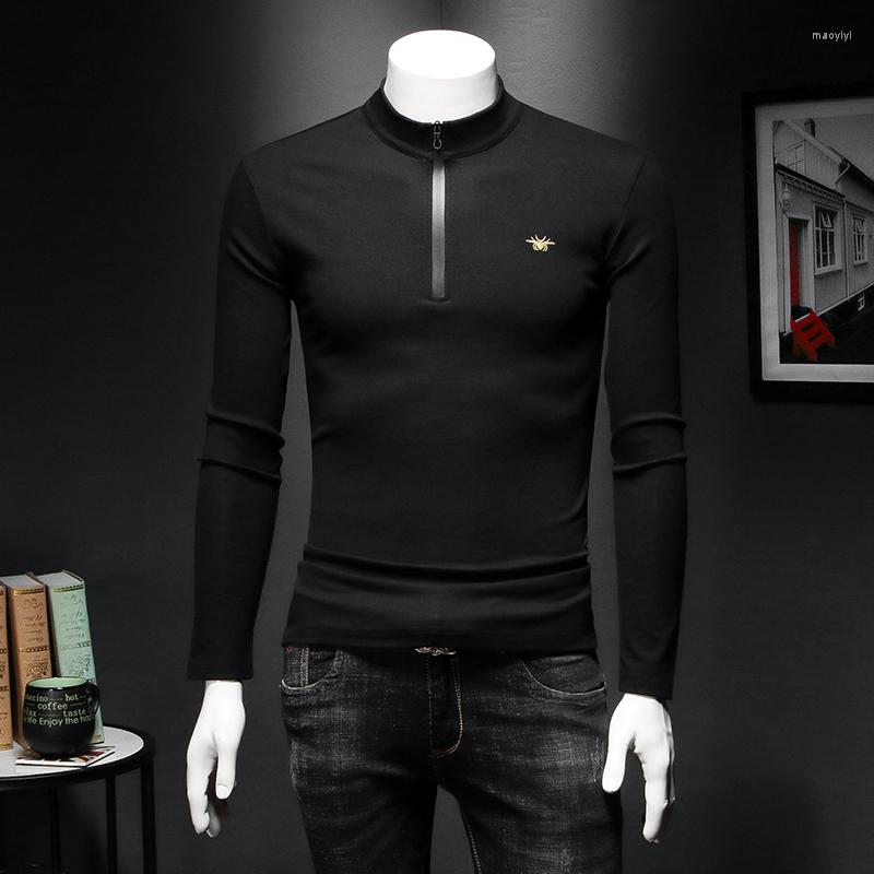 Men's T Shirts Designer Mens T-shirt Brand 2023 Autumn Winter Zipper Half Turtleneck Collar Embroidery Long Sleeve Plus Velvet C28, Black
Men's T Shirts Designer Mens T-shirt Brand 2023 Autumn Winter Zipper Half Turtleneck Collar Embroidery Long Sleeve Plus Velvet C28, Black